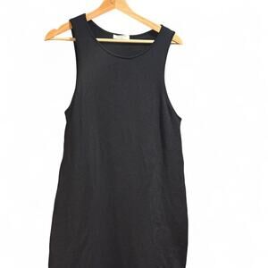 Babaton (Aritzia) Black Sculpt Knit High-Neck Tank Mini Dress - Size Medium